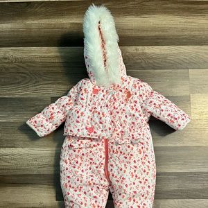 Floral us polo 3-6 month snow suit